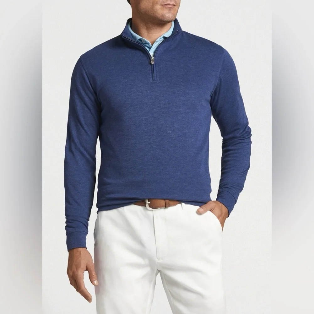 Peter Millar Crown Crafted Interlock Quarter Zip, size Medium